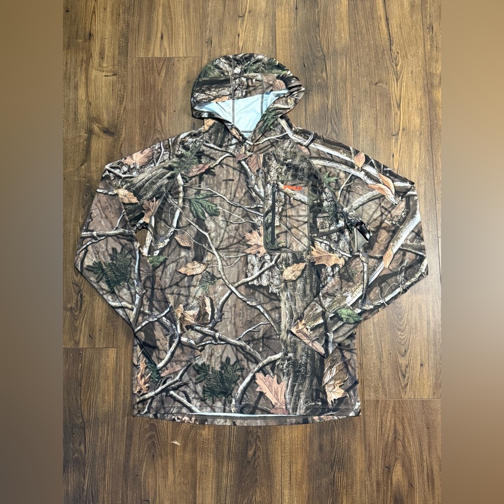 TSLA Men's Camo Hooded Long Sleeve Shirt Size XL